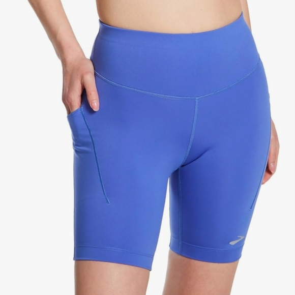 Brooks Women's Spark 8" Short Tight running Size L BLUEBELL - Picture 2 of 7